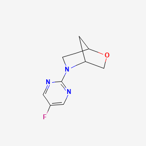 molecular formula C9H10FN3O B2714315 5-(5-Fluoropyrimidin-2-yl)-2-oxa-5-azabicyclo[2.2.1]heptane CAS No. 2034606-25-0