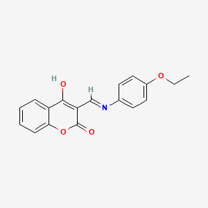 molecular formula C18H15NO4 B2714316 (3E)-3-[(4-ethoxyanilino)methylidene]chromene-2,4-dione CAS No. 364597-24-0
