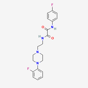 molecular formula C20H22F2N4O2 B2714317 N1-(4-fluorophenyl)-N2-(2-(4-(2-fluorophenyl)piperazin-1-yl)ethyl)oxalamide CAS No. 1049398-77-7