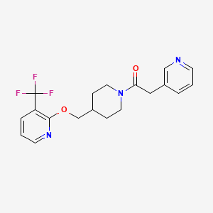 2-Pyridin-3-yl-1-[4-[[3-(trifluoromethyl)pyridin-2-yl]oxymethyl]piperidin-1-yl]ethanone