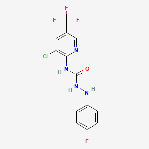 3-[3-Chloro-5-(trifluoromethyl)pyridin-2-yl]-1-[(4-fluorophenyl)amino]urea