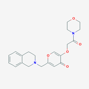 2-((3,4-dihydroisoquinolin-2(1H)-yl)methyl)-5-(2-morpholino-2-oxoethoxy)-4H-pyran-4-one