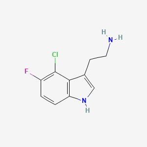 molecular formula C10H10ClFN2 B2714347 2-(4-Chloro-5-fluoro-1H-indol-3-yl)ethanamine CAS No. 128202-75-5