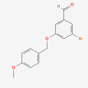 molecular formula C15H13BrO3 B2714350 3-Bromo-5-((4-methoxybenzyl)oxy)benzaldehyde CAS No. 1068604-40-9