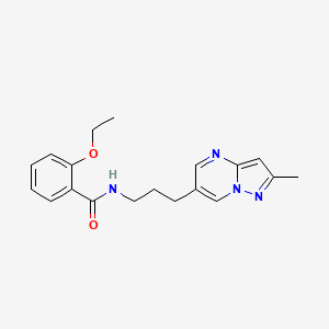 molecular formula C19H22N4O2 B2714358 2-ethoxy-N-(3-(2-methylpyrazolo[1,5-a]pyrimidin-6-yl)propyl)benzamide CAS No. 1798032-43-5