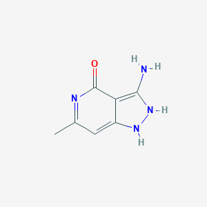 molecular formula C7H8N4O B271436 3-amino-6-methyl-1,2-dihydropyrazolo[4,3-c]pyridin-4-one 