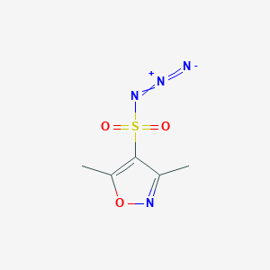 molecular formula C5H6N4O3S B2714366 Dimethyl-1,2-oxazole-4-sulfonyl azide CAS No. 80467-10-3
