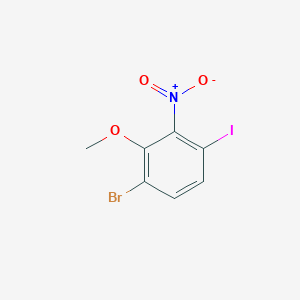 molecular formula C7H5BrINO3 B2714372 6-溴-3-碘-2-硝基苯甲醚 CAS No. 2149590-17-8
