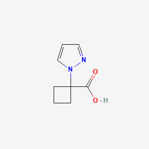 Cyclobutanecarboxylic acid, 1-(1H-pyrazol-1-yl)-