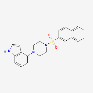 4-(4-naphthalen-2-ylsulfonylpiperazin-1-yl)-1H-indole