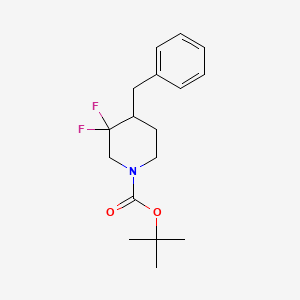 molecular formula C17H23F2NO2 B2714414 叔丁基-4-苄基-3,3-二氟哌啶-1-甲酸酯 CAS No. 1334414-67-3
