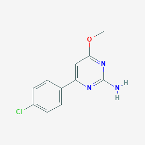 molecular formula C11H10ClN3O B271444 4-(4-Chlorophenyl)-6-methoxy-2-pyrimidinamine 