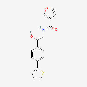 molecular formula C17H15NO3S B2714447 N-[2-Hydroxy-2-(4-thiophen-2-ylphenyl)ethyl]furan-3-carboxamide CAS No. 2380192-51-6