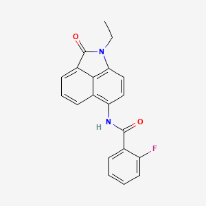 molecular formula C20H15FN2O2 B2714455 N-(1-ethyl-2-oxo-1,2-dihydrobenzo[cd]indol-6-yl)-2-fluorobenzamide CAS No. 313405-18-4