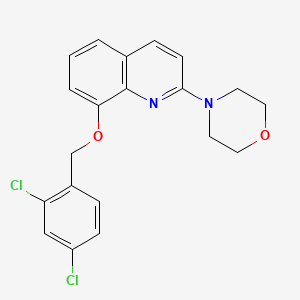 molecular formula C20H18Cl2N2O2 B2714465 4-(8-((2,4-Dichlorobenzyl)oxy)quinolin-2-yl)morpholine CAS No. 941989-65-7