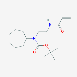 molecular formula C17H30N2O3 B2714468 Tert-butyl N-cycloheptyl-N-[2-(prop-2-enoylamino)ethyl]carbamate CAS No. 2361714-57-8