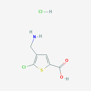 molecular formula C6H7Cl2NO2S B2714482 4-(Aminomethyl)-5-chlorothiophene-2-carboxylic acid hydrochloride CAS No. 2172602-44-5