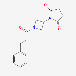 1-(1-(3-Phenylpropanoyl)azetidin-3-yl)pyrrolidine-2,5-dione