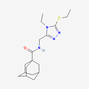 N-[(4-ethyl-5-ethylsulfanyl-1,2,4-triazol-3-yl)methyl]adamantane-1-carboxamide