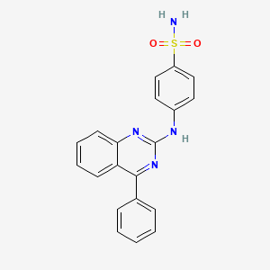molecular formula C20H16N4O2S B2714508 4-((4-苯基喹唑啉-2-基)氨基)苯磺酰胺 CAS No. 1808561-43-4