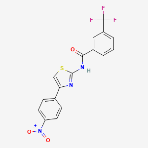 molecular formula C17H10F3N3O3S B2714512 N-[4-(4-硝基苯基)-1,3-噻二唑-2-基]-3-(三氟甲基)苯甲酰胺 CAS No. 325980-95-8