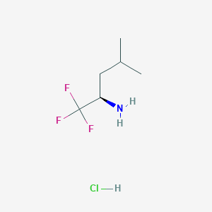molecular formula C6H13ClF3N B2714515 (R)-1,1,1-Trifluoro-4-methylpentan-2-amine hydrochloride CAS No. 2055390-15-1