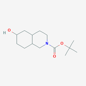 molecular formula C14H25NO3 B2714519 叔丁基-6-羟基-3,4,4a,5,6,7,8,8a-八氢-1H-异喹啉-2-甲酸叔丁酯 CAS No. 1784227-31-1