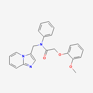 molecular formula C23H21N3O3 B2714524 N-(imidazo[1,2-a]pyridin-3-ylmethyl)-2-(2-methoxyphenoxy)-N-phenylacetamide CAS No. 1797182-42-3