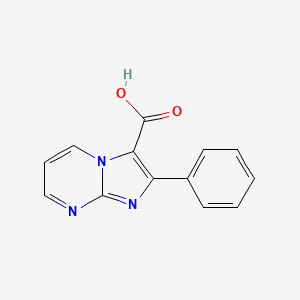 molecular formula C13H9N3O2 B2714530 2-Phenylimidazo[1,2-A]pyrimidine-3-carboxylic acid CAS No. 123533-43-7