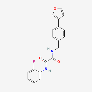 molecular formula C19H15FN2O3 B2714532 N1-(2-fluorophenyl)-N2-(4-(furan-3-yl)benzyl)oxalamide CAS No. 2034456-88-5
