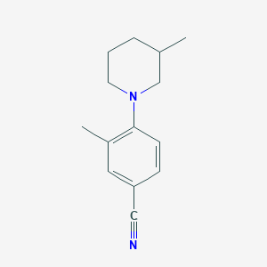 molecular formula C14H18N2 B2714537 3-甲基-4-(3-甲基哌啶-1-基)苯甲腈 CAS No. 1179754-22-3