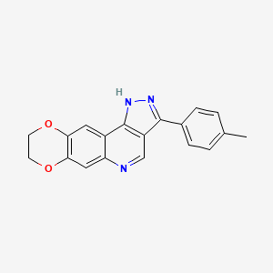 3-p-Tolyl-8,9-dihydro-1H-7,10-dioxa-1,2,5-triaza-cyclopenta[a]anthracene