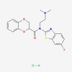 N-(2-(dimethylamino)ethyl)-N-(6-fluorobenzo[d]thiazol-2-yl)-2,3-dihydrobenzo[b][1,4]dioxine-2-carboxamide hydrochloride