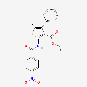 Ethyl 5-methyl-2-(4-nitrobenzamido)-4-phenylthiophene-3-carboxylate