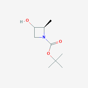 molecular formula C9H17NO3 B2714573 叔丁基(2R)-3-羟基-2-甲基吖啶-1-甲酸酯 CAS No. 2231670-04-3