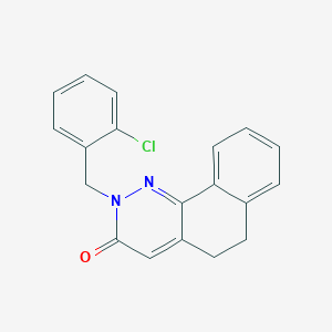molecular formula C19H15ClN2O B2714579 2-(2-chlorobenzyl)-5,6-dihydrobenzo[h]cinnolin-3(2H)-one CAS No. 478042-21-6