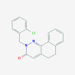 molecular formula C19H15ClN2O B2714579 2-(2-氯苯甲基)-5,6-二氢苯并[h]茴香啶-3(2H)-酮 CAS No. 478042-21-6