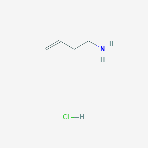 molecular formula C5H12ClN B2714587 2-甲基丁-3-烯-1-胺；盐酸盐 CAS No. 2408974-78-5