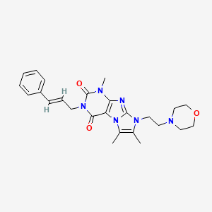 3-cinnamyl-1,6,7-trimethyl-8-(2-morpholinoethyl)-1H-imidazo[2,1-f]purine-2,4(3H,8H)-dione