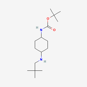 molecular formula C16H32N2O2 B2714605 tert-Butyl (1R*,4R*)-4-(neopentylamino)cyclohexylcarbamate CAS No. 1286273-27-5