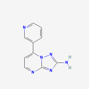 molecular formula C10H8N6 B2714610 7-(3-吡啶基)[1,2,4]三唑并[1,5-a]嘧啶-2-胺 CAS No. 338793-20-7