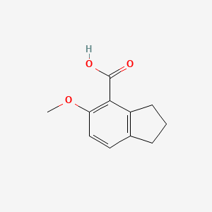 molecular formula C11H12O3 B2714614 5-methoxy-2,3-dihydro-1H-indene-4-carboxylic acid CAS No. 60346-39-6
