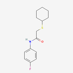 2-(cyclohexylthio)-N-(4-fluorophenyl)acetamide