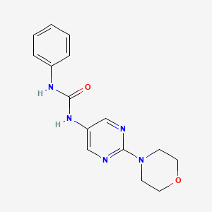 molecular formula C15H17N5O2 B2714617 1-(2-Morpholinopyrimidin-5-yl)-3-phenylurea CAS No. 1396791-15-3
