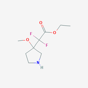 Ethyl 2,2-difluoro-2-(3-methoxypyrrolidin-3-yl)acetate