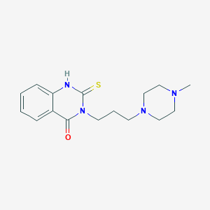 molecular formula C16H22N4OS B2714634 3-(3-(4-methylpiperazin-1-yl)propyl)-2-thioxo-2,3-dihydroquinazolin-4(1H)-one CAS No. 431932-36-4