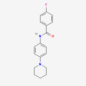 molecular formula C18H19FN2O B2714648 4-fluoro-N-(4-piperidinophenyl)benzenecarboxamide CAS No. 251096-77-2