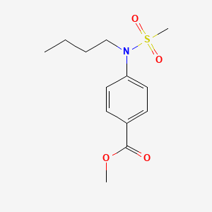 molecular formula C13H19NO4S B2714654 甲基-4-(N-丁基甲磺酰胺基)苯甲酸甲酯 CAS No. 1820710-57-3