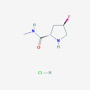 molecular formula C6H12ClFN2O B2714657 (2S,4R)-4-氟-N-甲基吡咯烷-2-甲酰胺盐酸盐 CAS No. 1841367-71-2