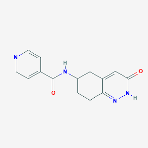 N-(3-oxo-2,3,5,6,7,8-hexahydrocinnolin-6-yl)isonicotinamide